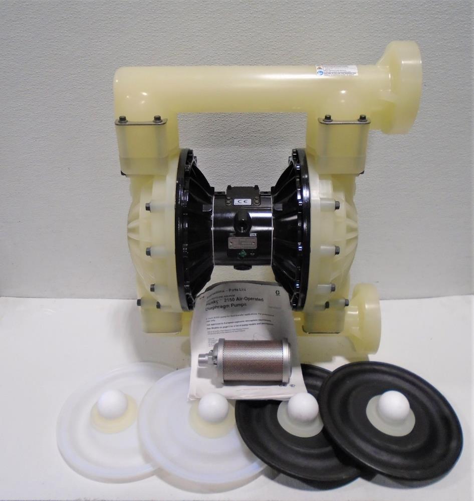 Graco 1/2" Husky 2150 Polypropylene/PVDF Air-Operated Diaphragm Pump, DF2911